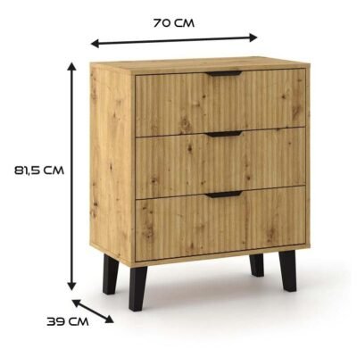 Scandi3sWymiary Dressoir Scandi 3S SLIM – Artisan eiken