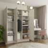Kledingkast SENSO 3D 150 – 150 cm – Kasjmier beige – 3 deuren