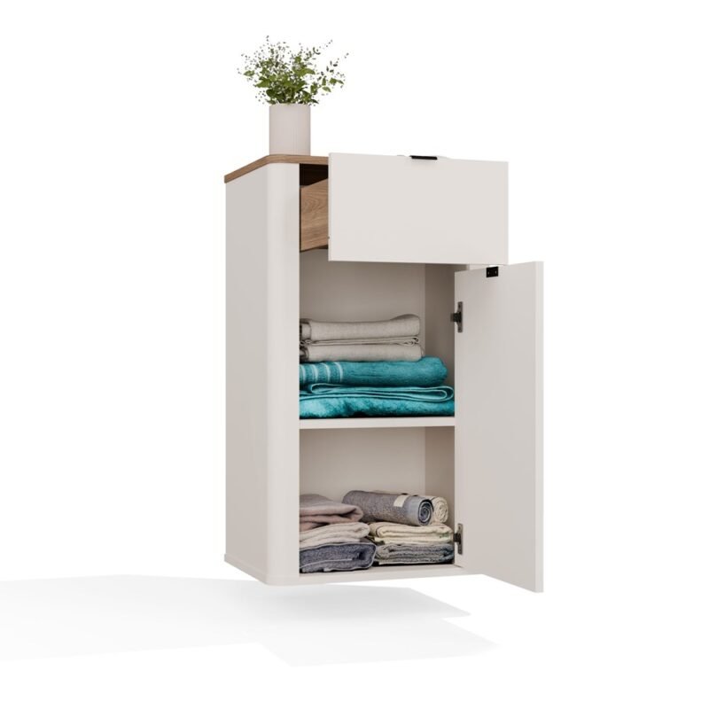 Szafka1D1S1 Badkamerkast CORDOBA 1D1S – Castello eiken / Kasjmier – hangend