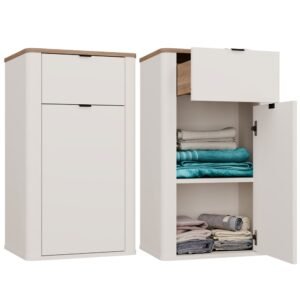 Szafka1D1S3_mini2 Badkamerkast CORDOBA 1D1S – Castello eiken / Kasjmier – hangend