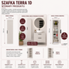 Terra1DInfografika Badkamerkast TERRA 1D – Kasjmier beige – 4 planken – hangend