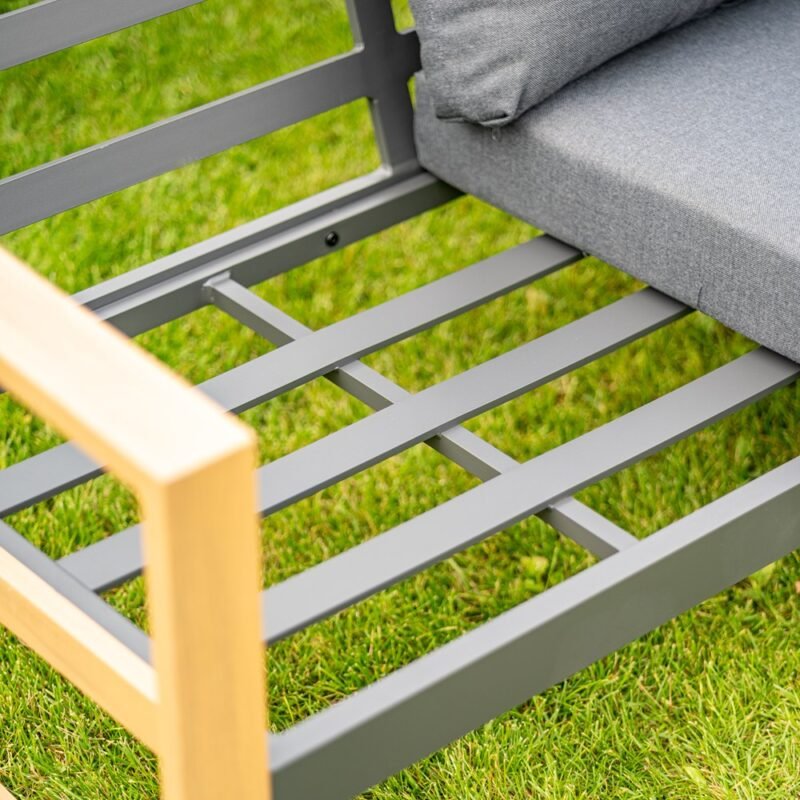 Tuinset DUISBURG Sofa Fotel Stolik – Antraciet / Bruin