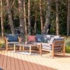 Tuinset DUISBURG Sofa Fotel Stolik – Antraciet / Bruin