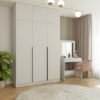 Kledingkast SENSO 3D – 250 cm – Kasjmier / Zwart – met opzetstuk
