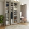 Kledingkast SENSO 3D – 250 cm – Kasjmier / Zwart – met opzetstuk
