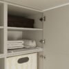 Kledingkast SENSO 3D – 250 cm – Kasjmier / Zwart – met opzetstuk