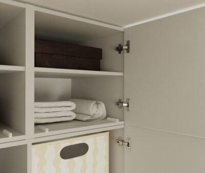 Kledingkast SENSO 3D – 250 cm – Kasjmier / Zwart – met opzetstuk