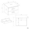 Wastafelmeubel NEL 60 – Artisan eiken / Wit – 2 laden – hangend – met wastafel