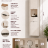 Badkamerkast CORDOBA 2D1S – Castello eiken / Kasjmier – hangend