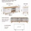 WymiaryOlympo150 TV-meubel OLYMPO 150 – 150 cm – Artisan eiken / Wit