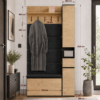 Garderobemeubel LIOR – Artisan eiken / Zwart