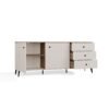 Dressoir POINT 2D3S – Castello eiken / Kasjmier beige – 3 laden – 2 deuren