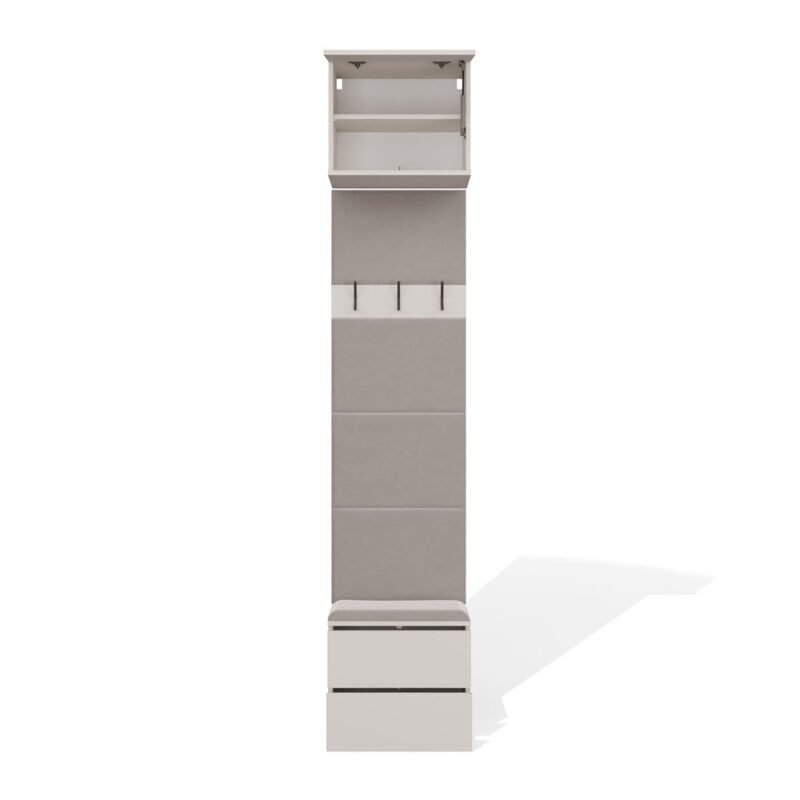 Garderobemeubel HAGA 1W2S – Kasjmier beige – 2 laden