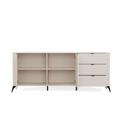 Dressoir CORDOBA 2D3S – Kasjmier beige – 3 laden – soft-close