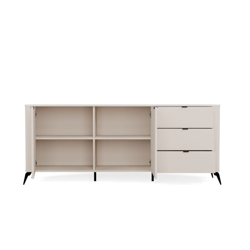 bry2 Dressoir CORDOBA 2D3S – Kasjmier beige – 3 laden – soft-close