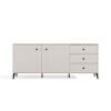 Dressoir POINT 2D3S – Castello eiken / Kasjmier beige – 3 laden – 2 deuren