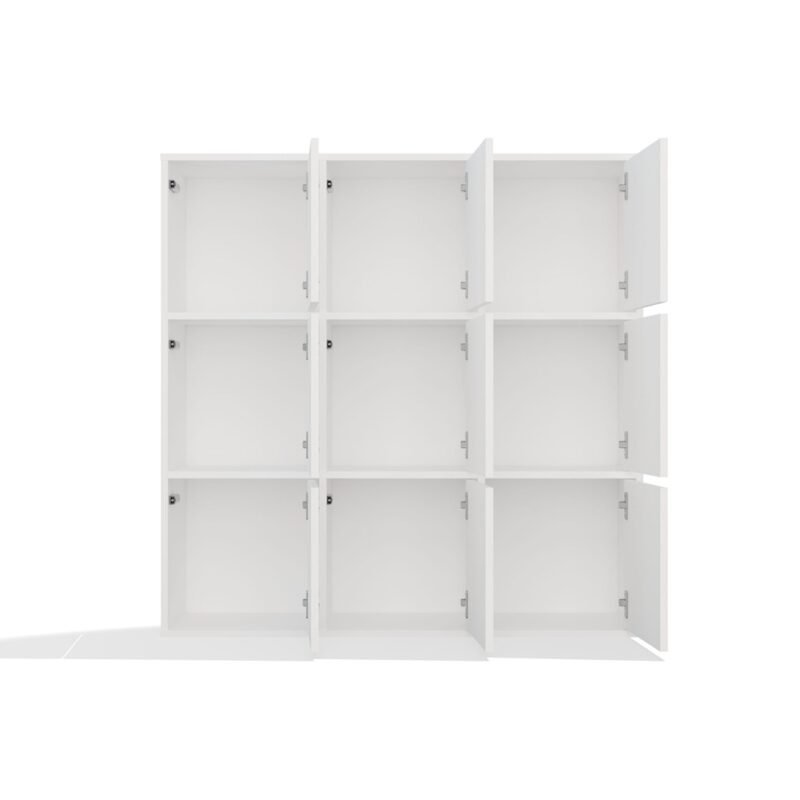 bry2 Rek MALAX 3x3 H – 110 × 110 cm – Wit – 3 deuren