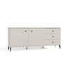 Dressoir POINT 2D3S – Castello eiken / Kasjmier beige – 3 laden – 2 deuren