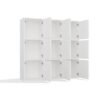 Rek MALAX 3x3 H – 110 × 110 cm – Wit – 3 deuren