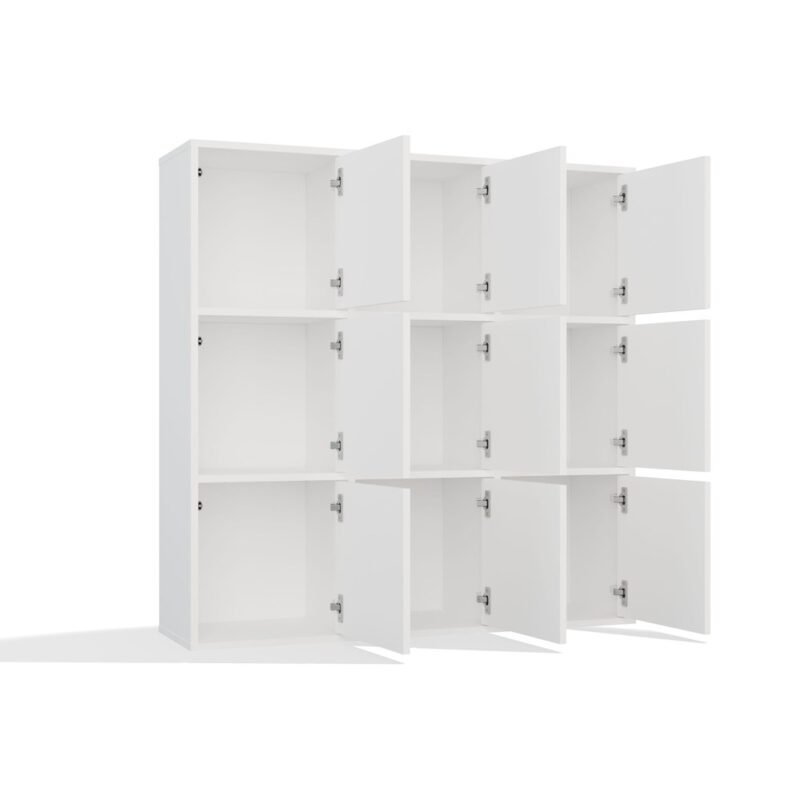 bry3 Rek MALAX 3x3 H – 110 × 110 cm – Wit – 3 deuren