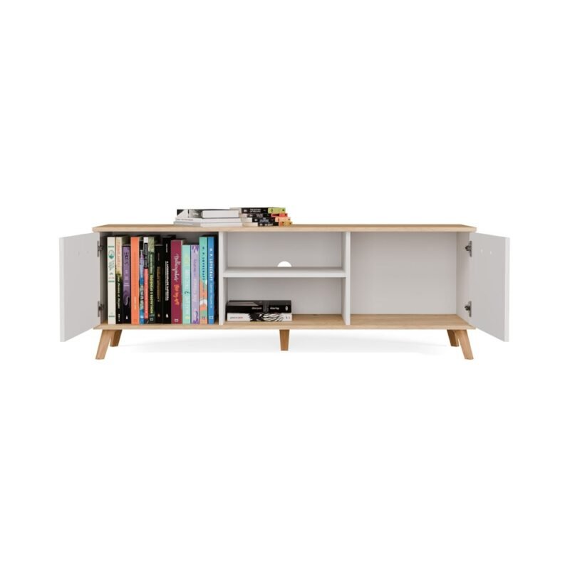 bryla1 TV-meubel OLYMPO 150 – 150 cm – Artisan eiken / Wit
