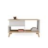 Tafel OLYMPO 1P – 90 × 49 × 48 cm – Artisan eiken / Wit