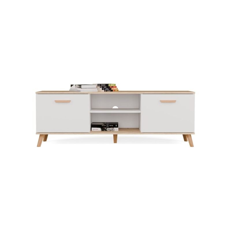bryla2 TV-meubel OLYMPO 150 – 150 cm – Artisan eiken / Wit