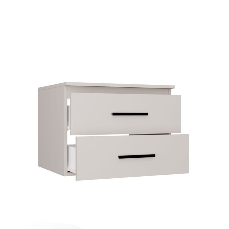 bryla2 Wastafelmeubel NEL 60 UC – Kasjmier beige – 2 laden – hangend – met wastafel