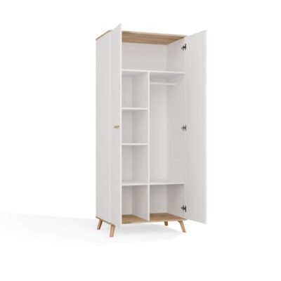 bryla3 Kledingkast Ubraniowa OLYMPO 2D – 80 cm – Artisan eiken / Wit – 2 deuren