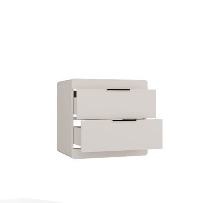 Wastafelmeubel TERRA 60 2S – 60 × 58 × 45 cm – Kasjmier – 2 laden – hangend – met wastafel