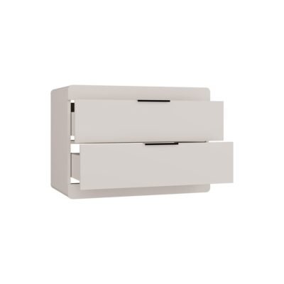 Wastafelmeubel TERRA 80 2S – 80 × 58 × 45 cm – Kasjmier – 2 laden – hangend – met wastafel