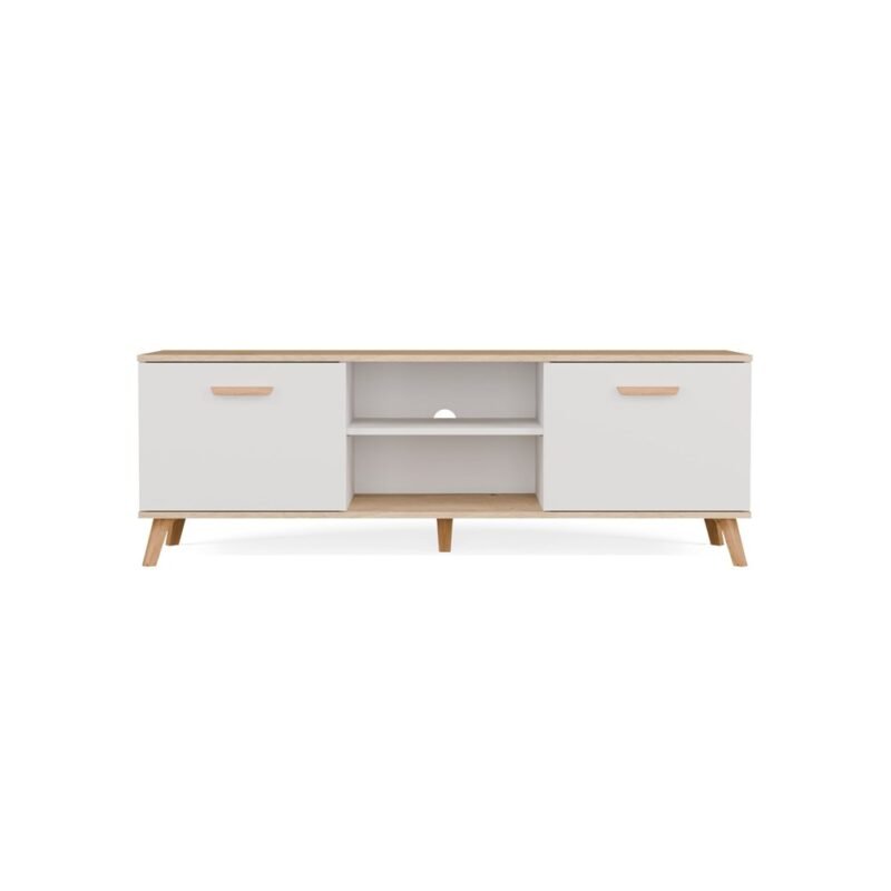 bryla3 TV-meubel OLYMPO 150 – 150 cm – Artisan eiken / Wit