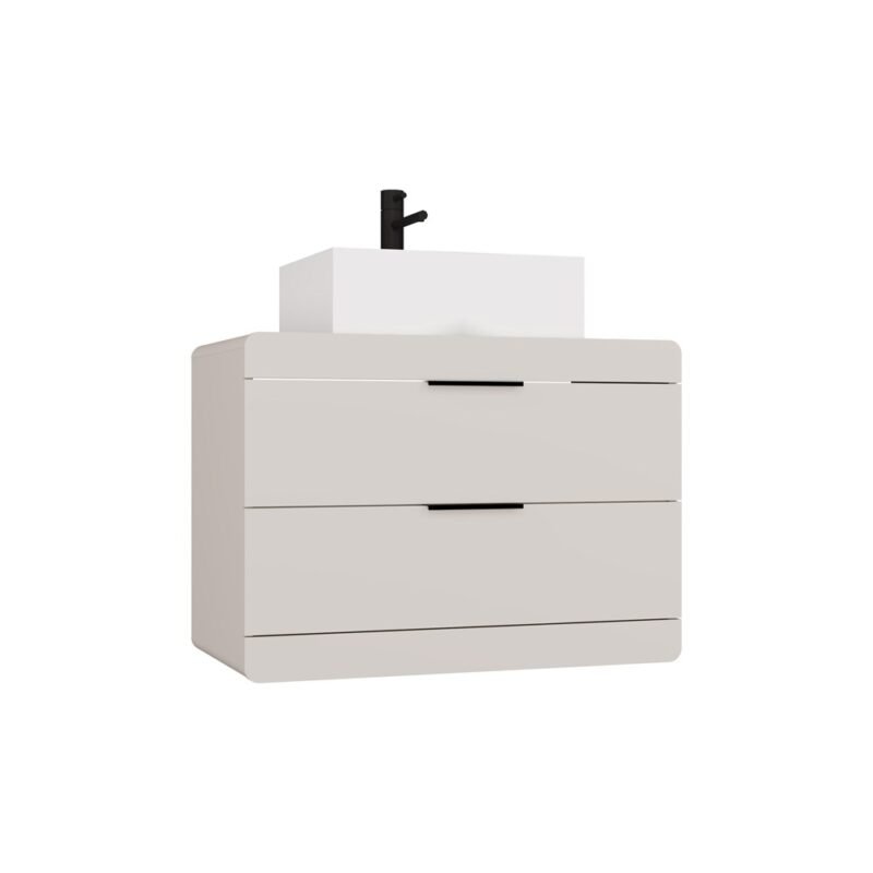bryla4 Wastafelmeubel TERRA 80 2S – 80 × 58 × 45 cm – Kasjmier – 2 laden – hangend – met wastafel