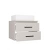 bryla5 Wastafelmeubel NEL 60 UC – Kasjmier beige – 2 laden – hangend – met wastafel