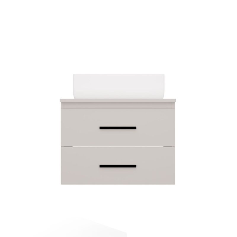 bryla6 Wastafelmeubel NEL 60 UC – Kasjmier beige – 2 laden – hangend – met wastafel
