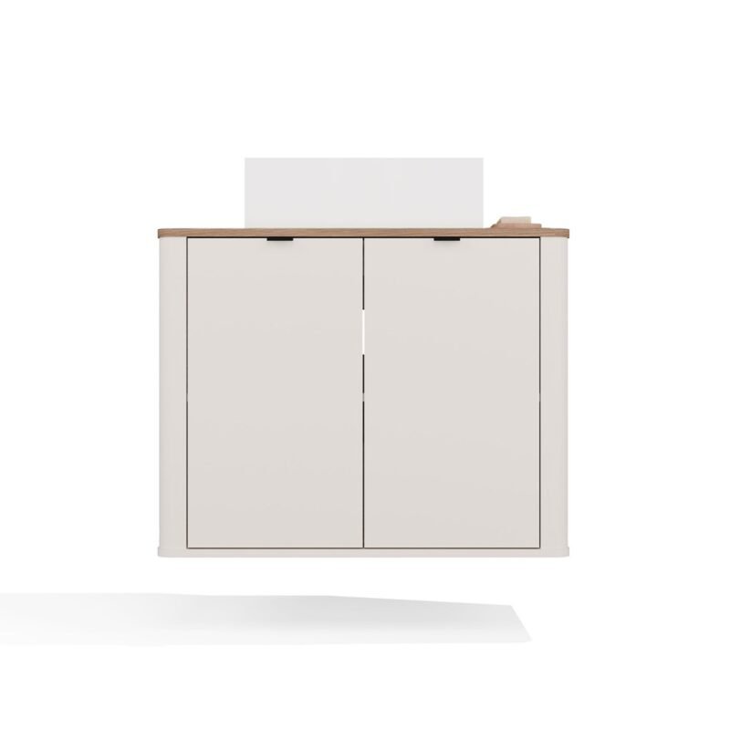 Wastafelmeubel CORDOBA 2D – Castello eiken / Kasjmier – hangend – met wastafel