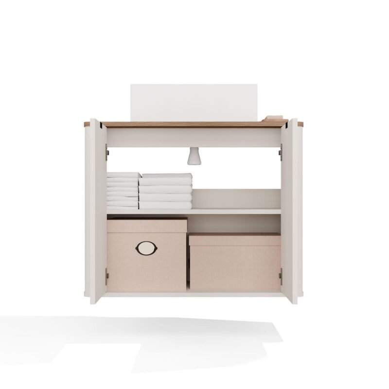 Wastafelmeubel CORDOBA 2D – Castello eiken / Kasjmier – hangend – met wastafel