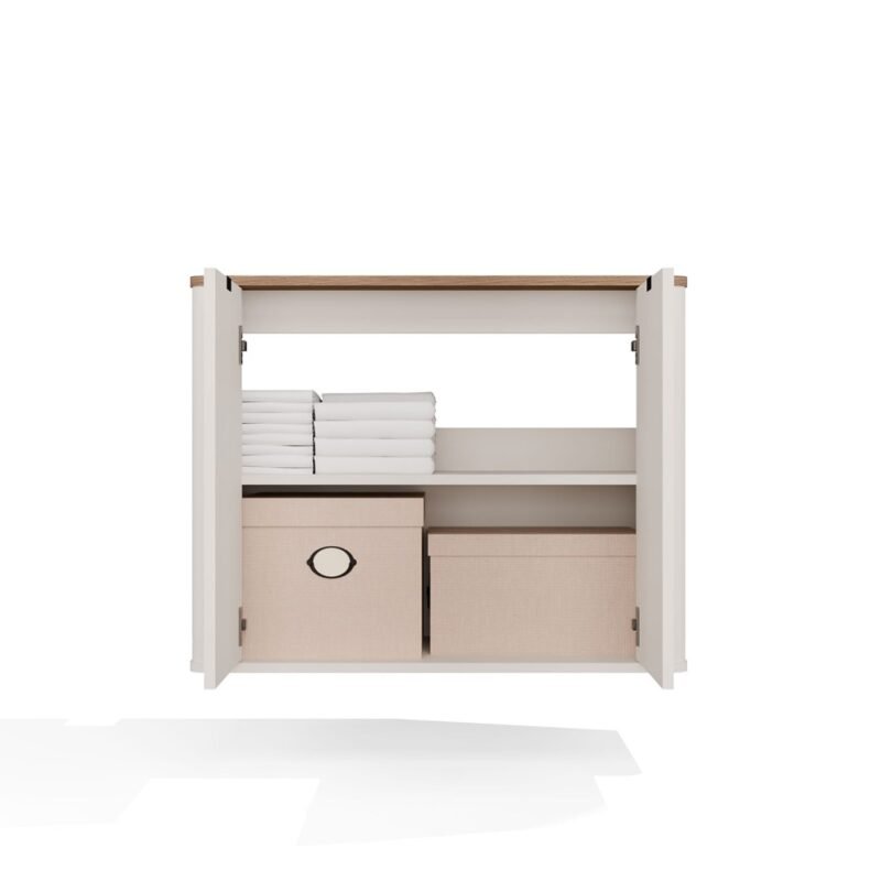 Wastafelmeubel CORDOBA 2D – Castello eiken / Kasjmier – hangend – met wastafel