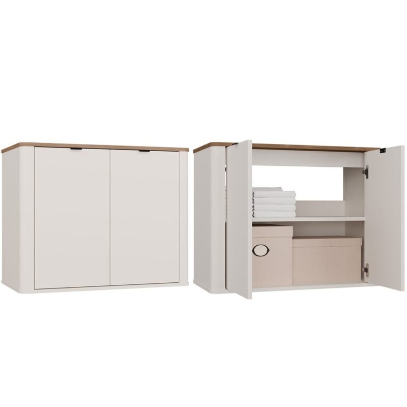 Wastafelmeubel CORDOBA 2D – Castello eiken / Kasjmier – hangend – met wastafel