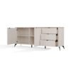 brylka1 Dressoir CORDOBA 2D3S – Castello eiken / Kasjmier beige – 3 laden – soft-close