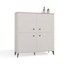 brylka1 Dressoir POINT 4D – Castello eiken / Kasjmier beige – 4 deuren – 8 planken
