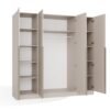 brylka1 Kledingkast SENSO 4D 200 – 200 cm – Kasjmier beige – 4 deuren