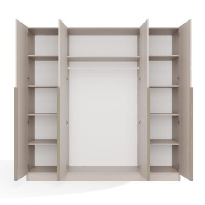 brylka2 Kledingkast SENSO 4D 200 – 200 cm – Kasjmier beige – 4 deuren