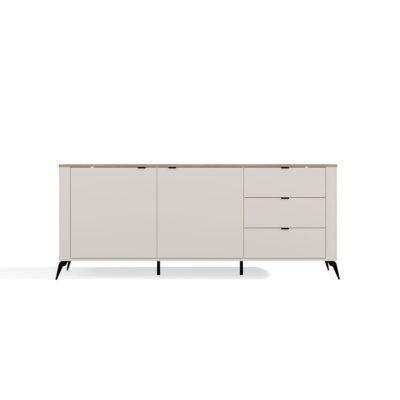 brylka3 Dressoir CORDOBA 2D3S – Castello eiken / Kasjmier beige – 3 laden – soft-close