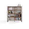 brylka3 Dressoir POINT 4D – Castello eiken / Kasjmier beige – 4 deuren – 8 planken