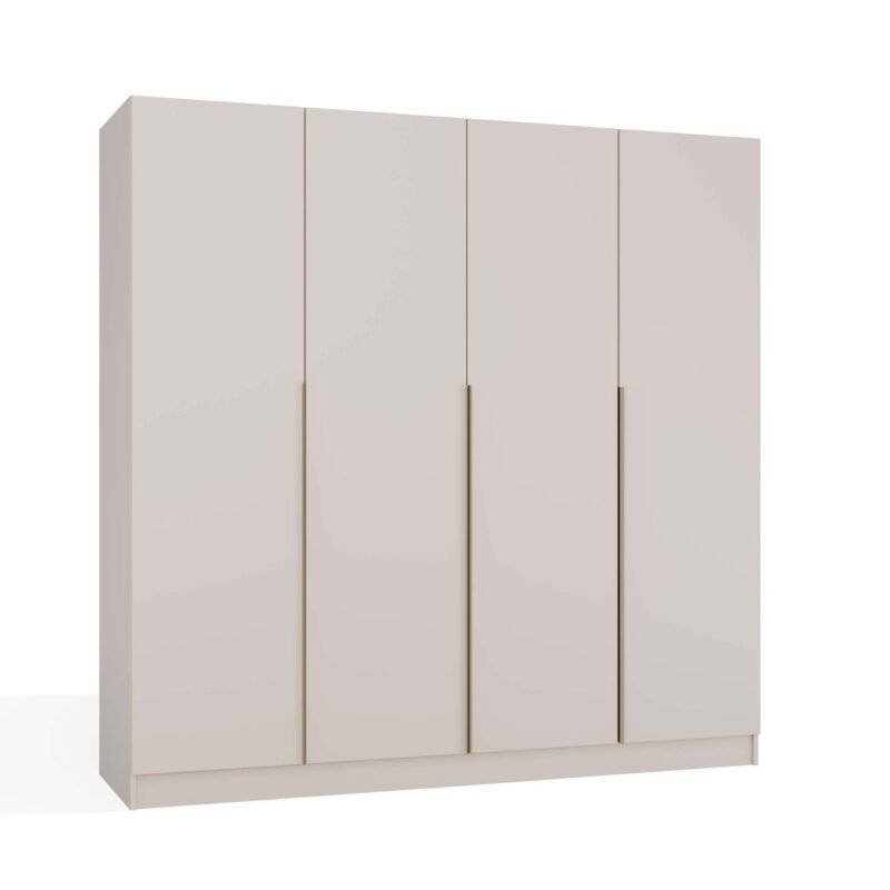 brylka3 Kledingkast SENSO 4D 200 – 200 cm – Kasjmier beige – 4 deuren