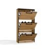 brylka3 Schoenenkast Paula – Artisan eiken / Zwart – 3 deuren