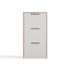 Schoenenkast Paula – Artisan eiken / Wit – 3 deuren