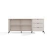 brylka5 Dressoir CORDOBA 2D3S – Castello eiken / Kasjmier beige – 3 laden – soft-close
