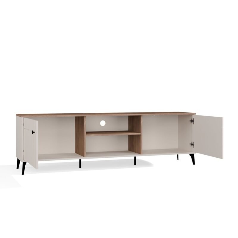 TV-meubel POINT 2D – Castello eiken / Kasjmier beige – 2 deuren
